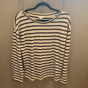 black and cream sweater